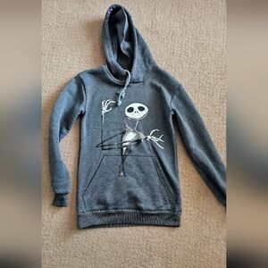 Gray Graphic Hoodie Nightmare Before Xmas